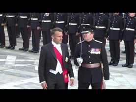Macron arrives for London banquet on second day of state visit | AFP