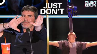 Simon Couldn’t Watch This Insane Drill-Down-Throat Act | America’s Got Talent
