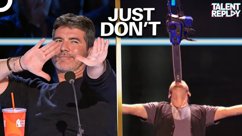 Simon Couldn’t Watch This Insane Drill-Down-Throat Act | America’s Got Talent