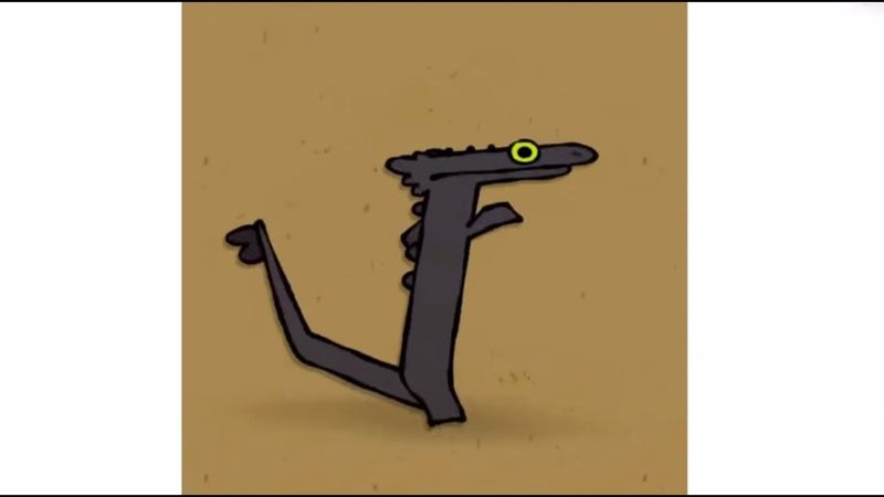 Дракон из How To Train Your Dragon от Cas van de Pol танцует один час