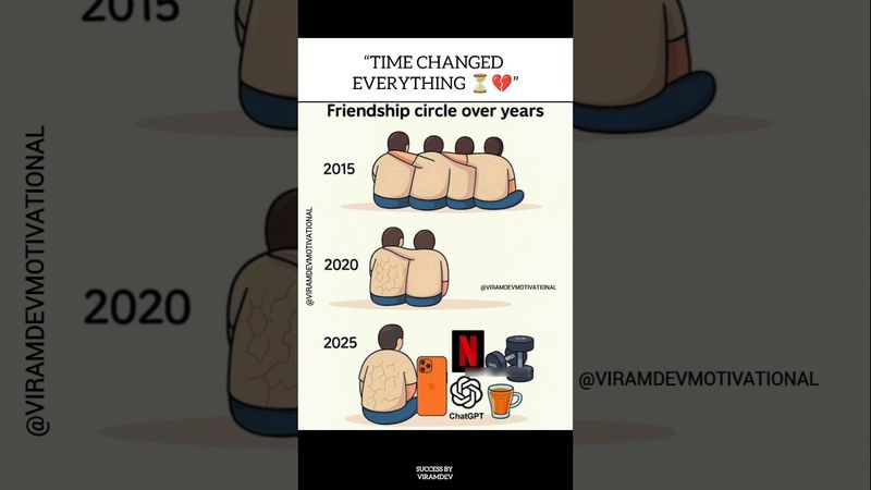 “Friends Then 😔 Now 📱” #successmindset