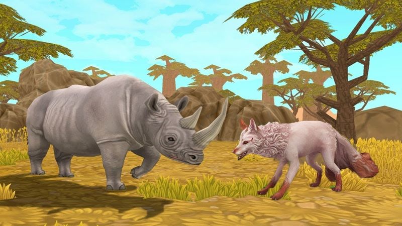 Лисички против НОСОРОГА в WildCraft