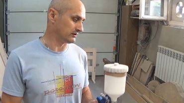 Покраска акриловой эмалью в деталях.