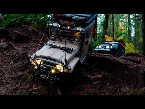 Tiny Toyotas Tackle the Canadian Rainforest. RC FJ40s 1/10th scale.