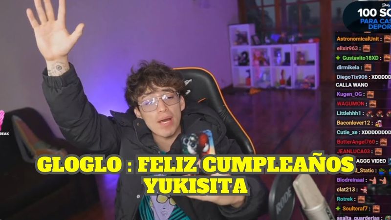 GLOGLO LE MANDA UN SALUDO DE CUMPLEAÑOS A STARYUUKI