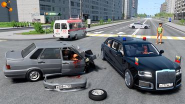 БРОНИРОВАННЫЙ АВТОМОБИЛЬ ПРЕЗИДЕНТА! КРЕПКАЯ ЗАЩИТА ПРИ ДТП | BeamNG.drive