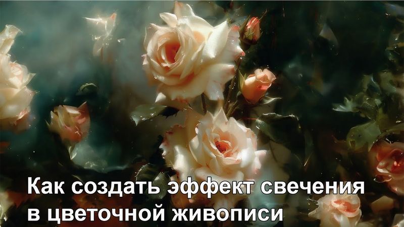 Марафон по масляной живописи «Как создать эффект свечения в цветочной живописи?». День 1
