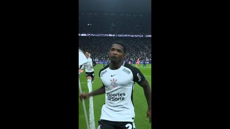 Gol de Cacá para o Corinthians contra o Red Bull Bragantino