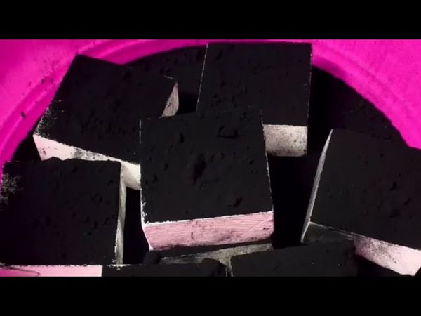 Black Heavy Pigment on Chalk Blocks
