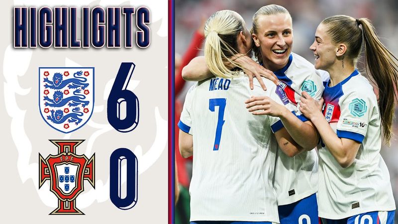 Wembley Hat-Trick Aggie Beever-Jones! | England 6-0 Portugal | UEFA Women's Nations League
