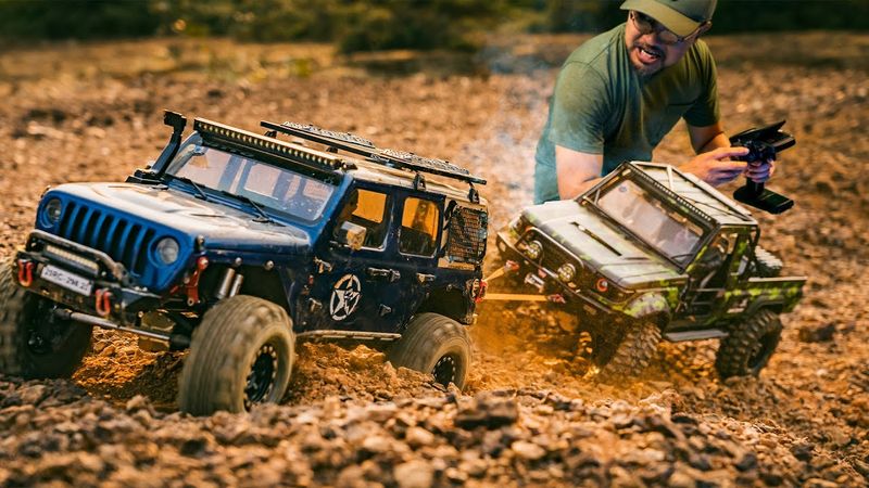 RC Crawler RESCUE Challenge with Trx-4 LC70 and Scx10III Jeep | Rc Car