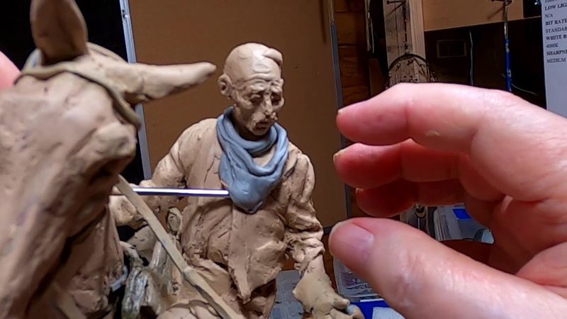 UNEXPECTED JOLT OF FEAR   Worked on the Right Hand and then The Scarf