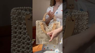 Шопер из деревянных бусин #diy #сумкаизбусин #сумкиизбусин #сумкаручнойработы #сумканазаказ