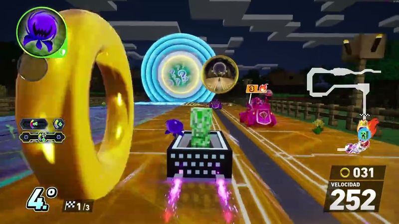 Sonic Racing Crossworlds - Full "Minecraft World" course gameplay