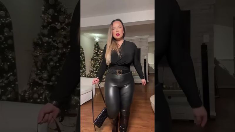 Shine Like a Pro - Leather Leggings Aesthetic Trends Top 10 | Shiny Outfit Inspirations