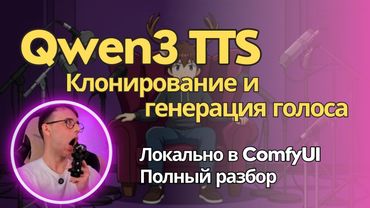 Qwen3-TTS - мощная модель для клонирования и генерации голоса локально на твоем компе.