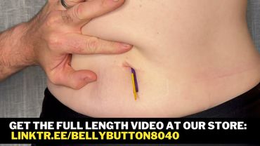 Belly Button & Navel Play & Tickle With Matchsticks