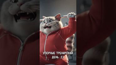 Толстый Кот Взял Себя В Руки  #кошка #похудение