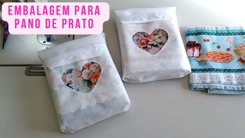 Embalagem Criativa para Panos de Prato🌸 🌹 🌷 💜
