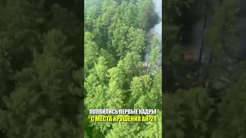 ПОЯВИЛИСЬ ПЕРВЫЕ КАДРЫ С МЕСТА КРУШЕНИЯ АН-24