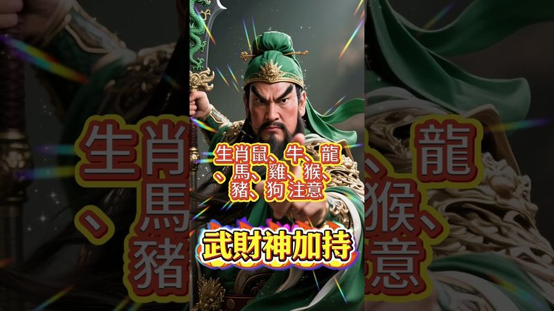 8月14日武財神加持日！6生肖橫財爆發準備迎接中頭獎 #生肖  #運勢  #玄學 #風水