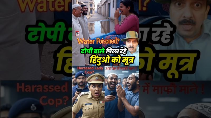 Shrirampur Maharashtra टोपी वाले पिलाते हिंदूओ को toilet का पानी❗ladies police को छेड़ते topi wale!