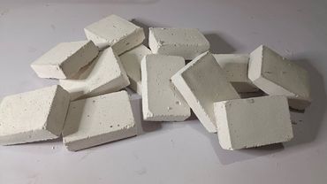 ❄️ Snowy White Crunch Blocks 💥 Crunchy & Crisp!#asmr #crunchycrumbles#oddlysatisfying #chalkcrushing