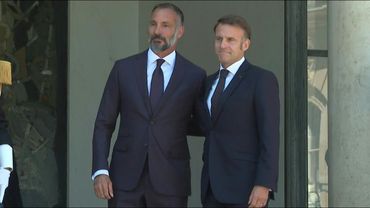 Emmanuel Macron receives Prince Rahim Aga Khan V at the Elysee Palace | AFP