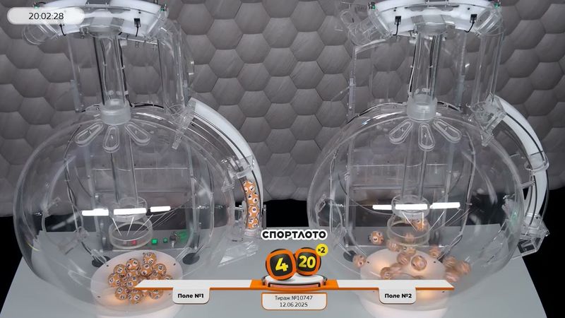 Столото представляет | Лотерея «Спортлото «4 из 20». Тираж №10747  от 12.06.2025 г.