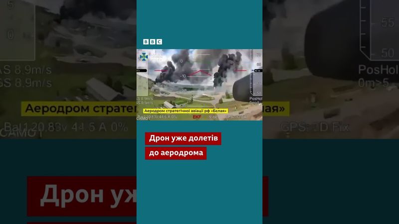 Шлях дрона до російського літака #літак #війна #дрон #росія #сбу