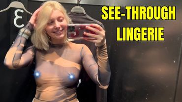 Transparent Nude Dress fitting room