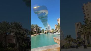 Universal Pictures Logo view from earth 🍿🍿🍿 #dubai #burjalarab #universalstudios #universalpictures