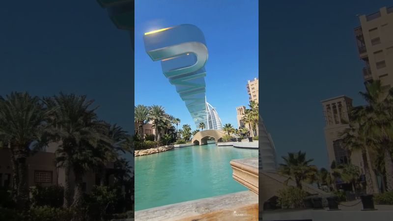 Universal Pictures Logo view from earth 🍿🍿🍿 #dubai #burjalarab #universalstudios #universalpictures