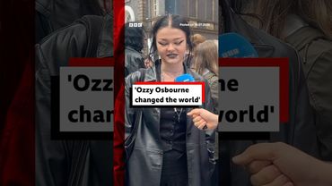 Fans pay tribute to Ozzy Osbourne in Birmingham. #OzzyOsbourne #BBCNews