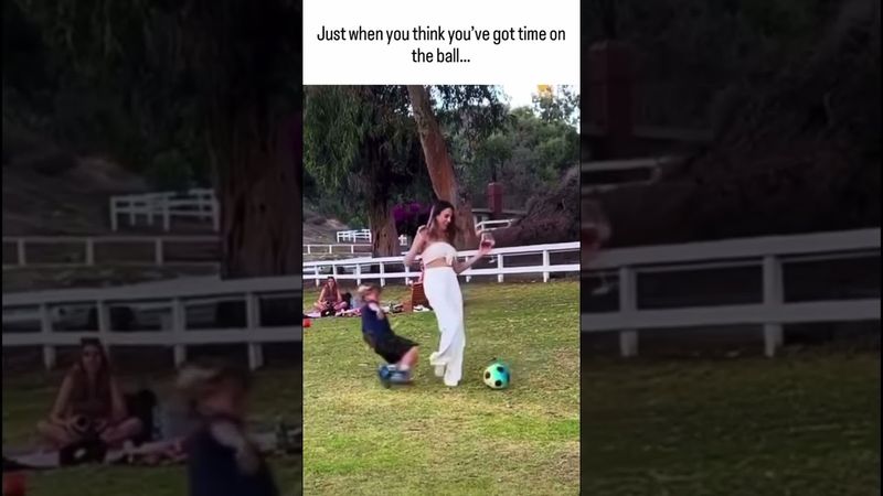 She’s good… but the kid? 🔥 Next level. #SoccerSkills #FootballLife #FutureChamp #Football