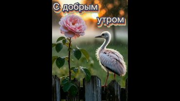 🌺 •С ДОБРЫМ УТРОМ• Красивая песня в музыкальной открытке• #доброеутро #shorts