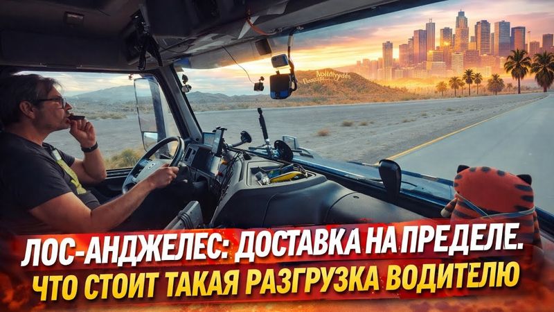 Лос-Анджелес: доставка на пределе. Что стоит такая разгрузка водителю !