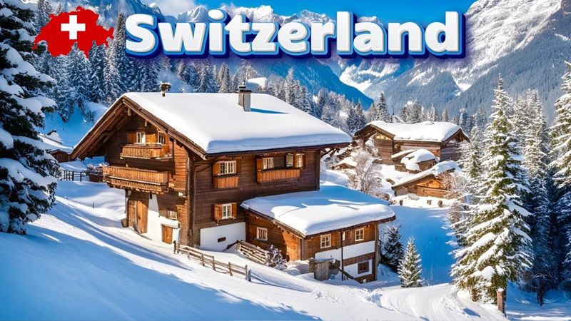 زندگی روستایی سوئیس در زمستان _ سرزمین عجایب زمستانی واقعی Bettmeralp🇨🇭