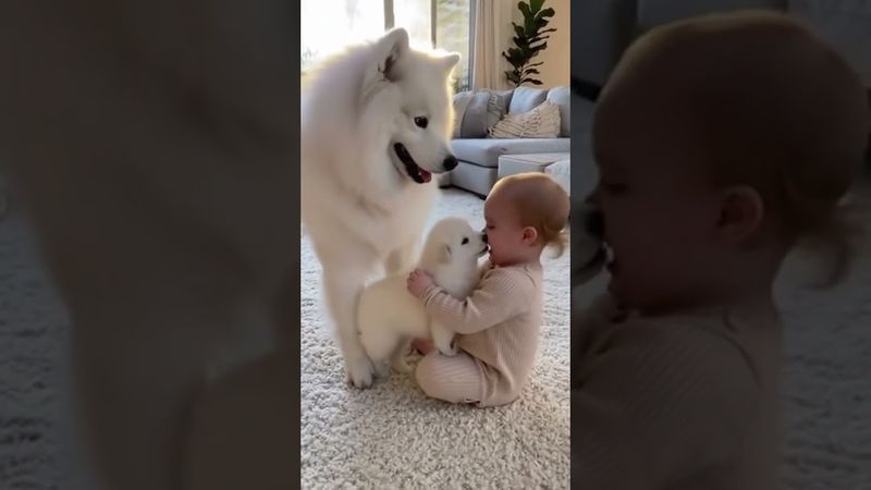 A Doberman mother gave her puppy a "mini" gift, and the puppy's reaction was so heartwarming! 🥰