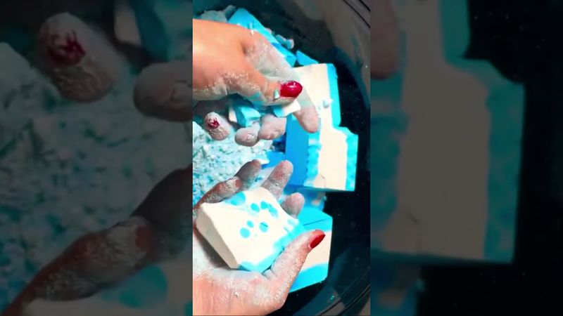 Fresh Blue Dip Dyed Chalk Blocks 💙🤍