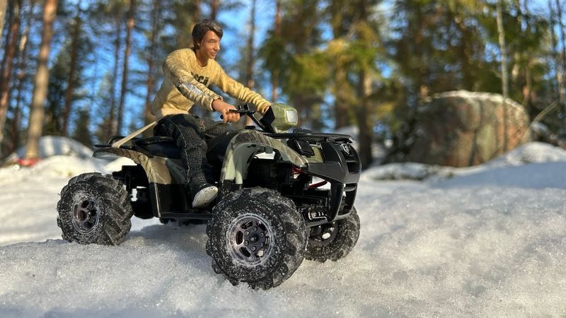 Axial SCX24 ATV MOD   Snow run #axialadventures #scx24 #scx24mods