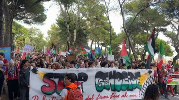 Thousands protest Israel's siege of Gaza near Venice Film Festival | AFP