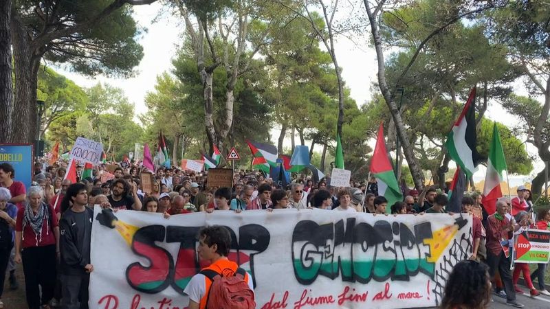 Thousands protest Israel's siege of Gaza near Venice Film Festival | AFP