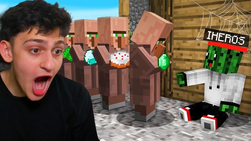 فلم ماين كرافت صرت فقير و ساعدوني القرويين😱 MINECRAFT