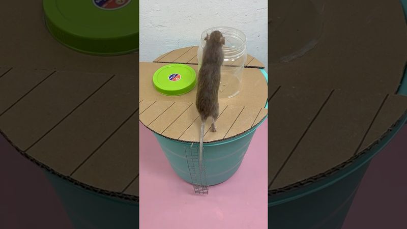 Tuzağa düşmek/Bilimsel Ev Yapımı Fare Tuzağı Yapısı #rat
