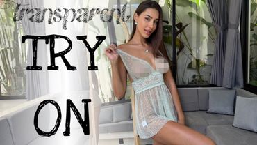 [4K] Transparent  Elegance: Heart Print vs. Polka Dots | Try-On Haul & Style Tips