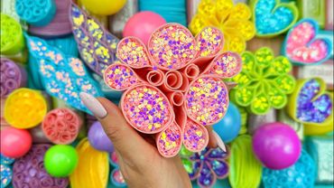 Relaxing ASMR Soap Art: Crushing Colorful Soap, Cutting cubes,Creating with Glitter Starch and Foam!