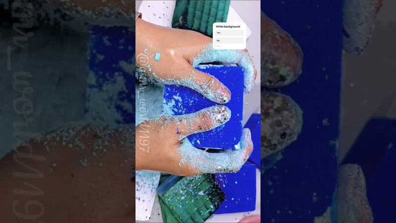 Blue and Green Crush #crunchycrumbles #oddlysatisfying #relax #crushingtime #satisfying #rainbowsoap