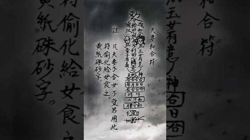 《道家夫妻和合符》此符可解夫妻常吵架!家庭和睦!家和萬事興!#道 #道家文化 #國學文化 #傳承文化 #民間傳說 #祝由術 #符咒 #夫妻 #家庭和睦 #家家有本難唸的經