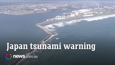 View of Japan's Hokkaido coastline after tsunami warning, evacuation alert